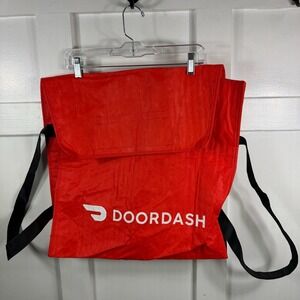 DoorDash Red Insulated Food Delivery Bag Cooler Tote With Strap